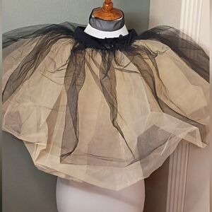 Weissman Black & Gold Tutu Dance Skirt W/ Sequin Detail MC Medium Child